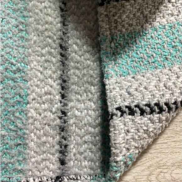 Small Mint & White Sweatshirt Hooded Pullover - Picture 10 of 10